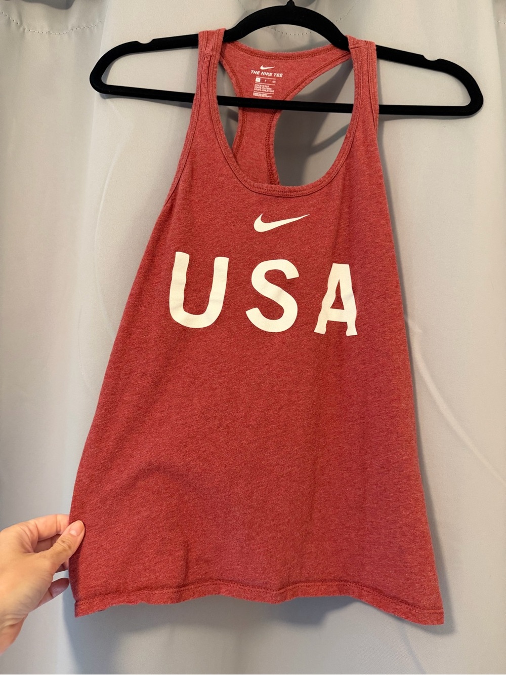 Nike Women's Heather Red USA Racerback Tank Top